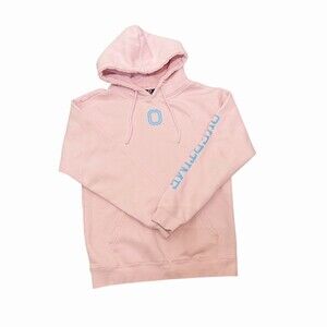 Overtime Classic Hoodie Pink Light Blue "O" Logo Men's Size Small Pullover